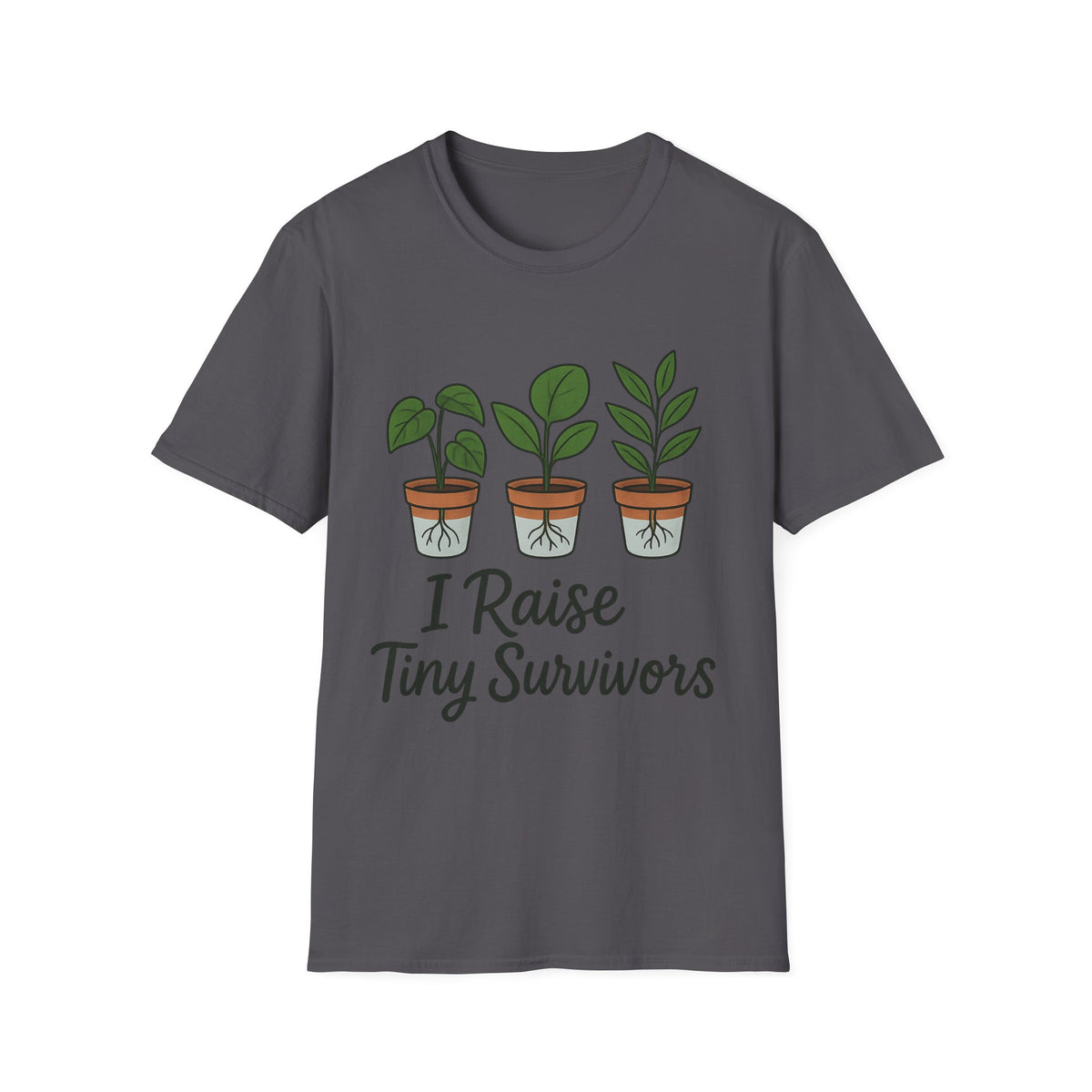 "I Raise Tiny Survivors" Funny Plant Parent Tee - Cute Houseplant Gardener Slogan White T-Shirt - Trending Now - September 2026