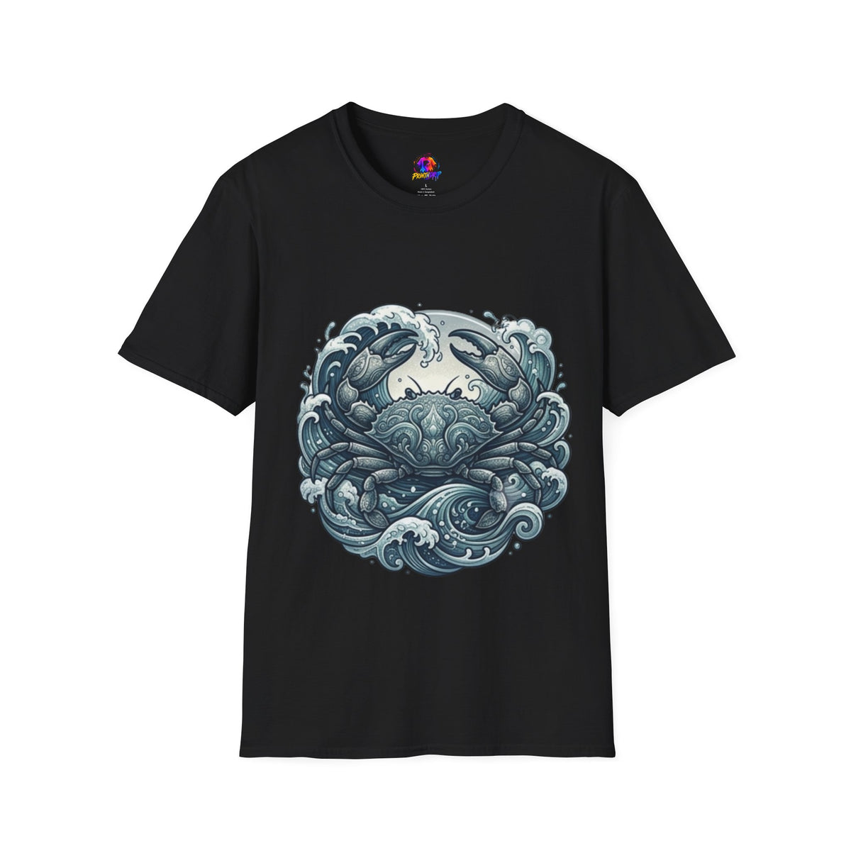 Crab and Waves Graphic T-Shirt — Coastal Oceanic Nautical Tee