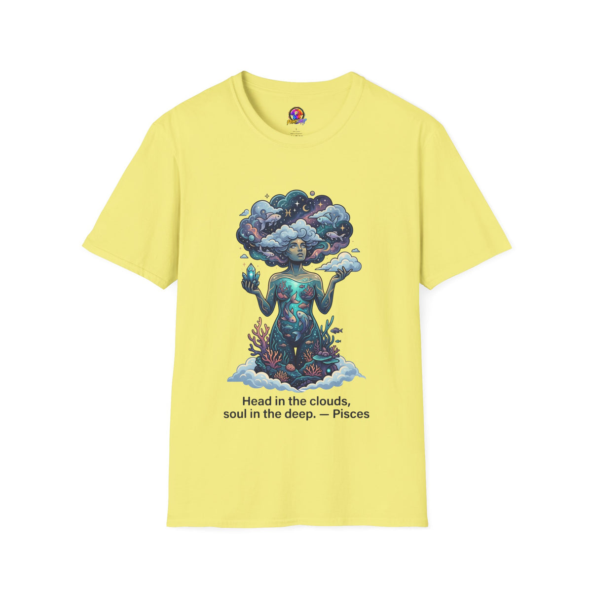 Dreamscape Goddess T-Shirt — 'Head in the Clouds' Surreal Art Tee