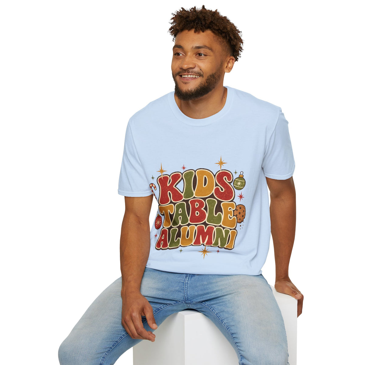 Kids Table Alumni T-Shirt — Retro Holiday Family Dinner Tee