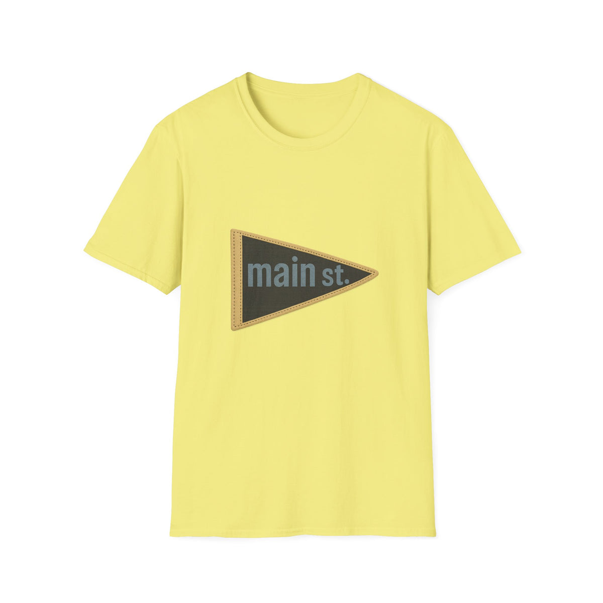 Main St. Triangle Logo T‑Shirt — Vintage Retro Street Sign Graphic Tee - Trending Now - August 2026