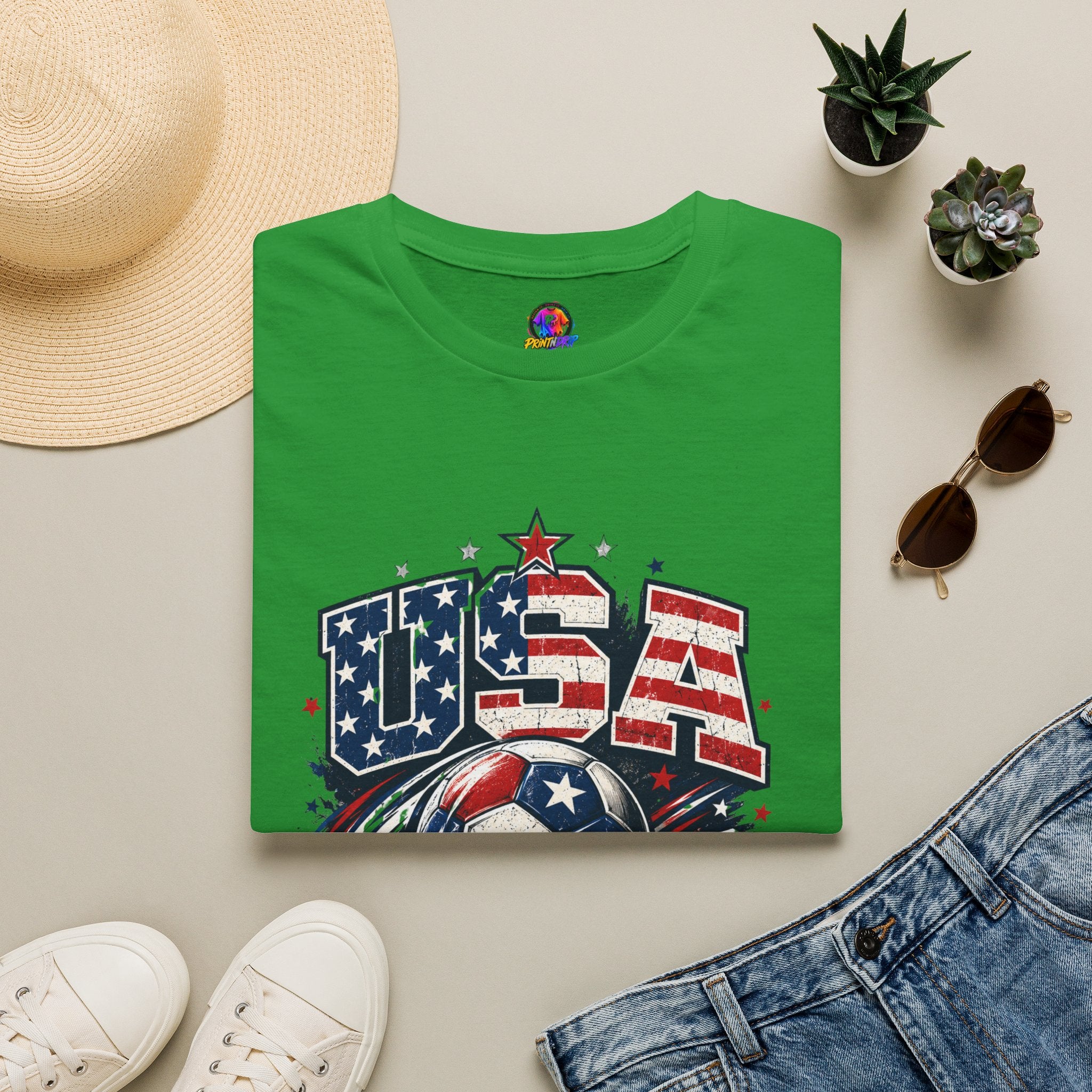 USA Stars & Goals Soccer T-Shirt
