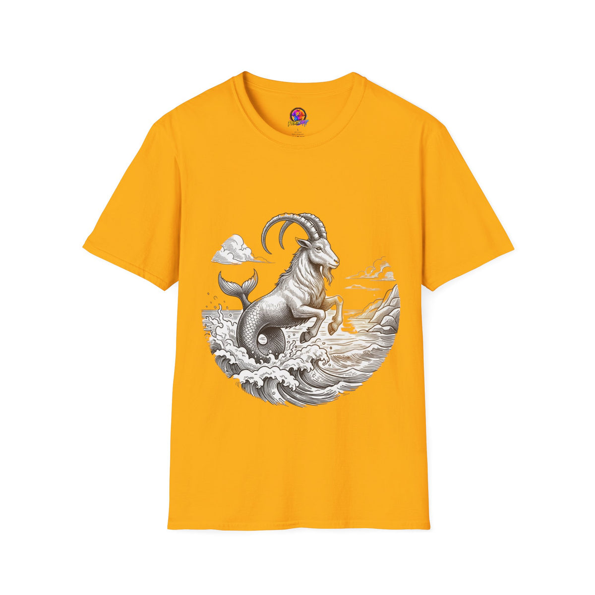 Capricorn Goat-Mermaid T-Shirt — Mythical Sea Goat Zodiac Tee