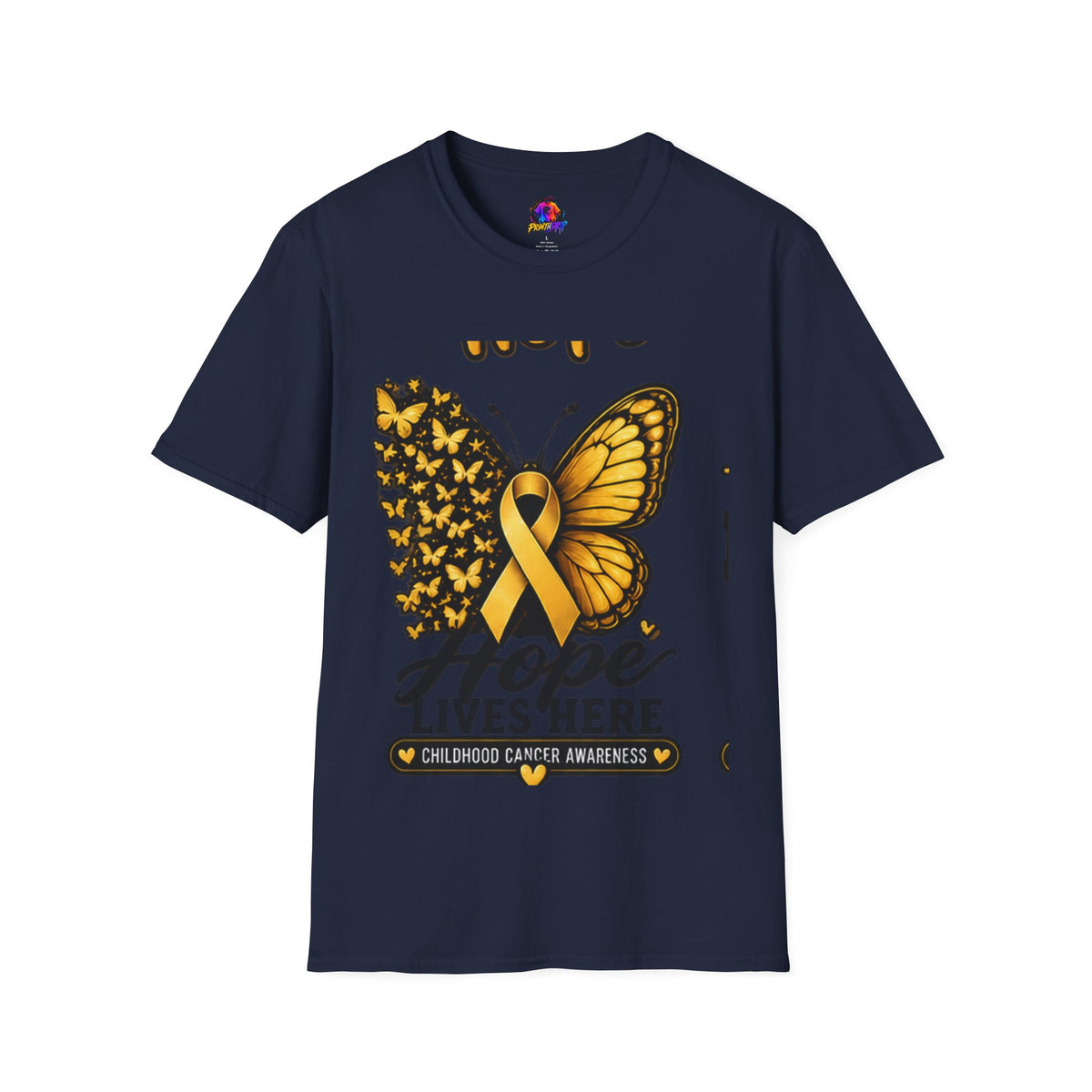 Hope Lives Here Childhood Cancer Awareness T-Shirt