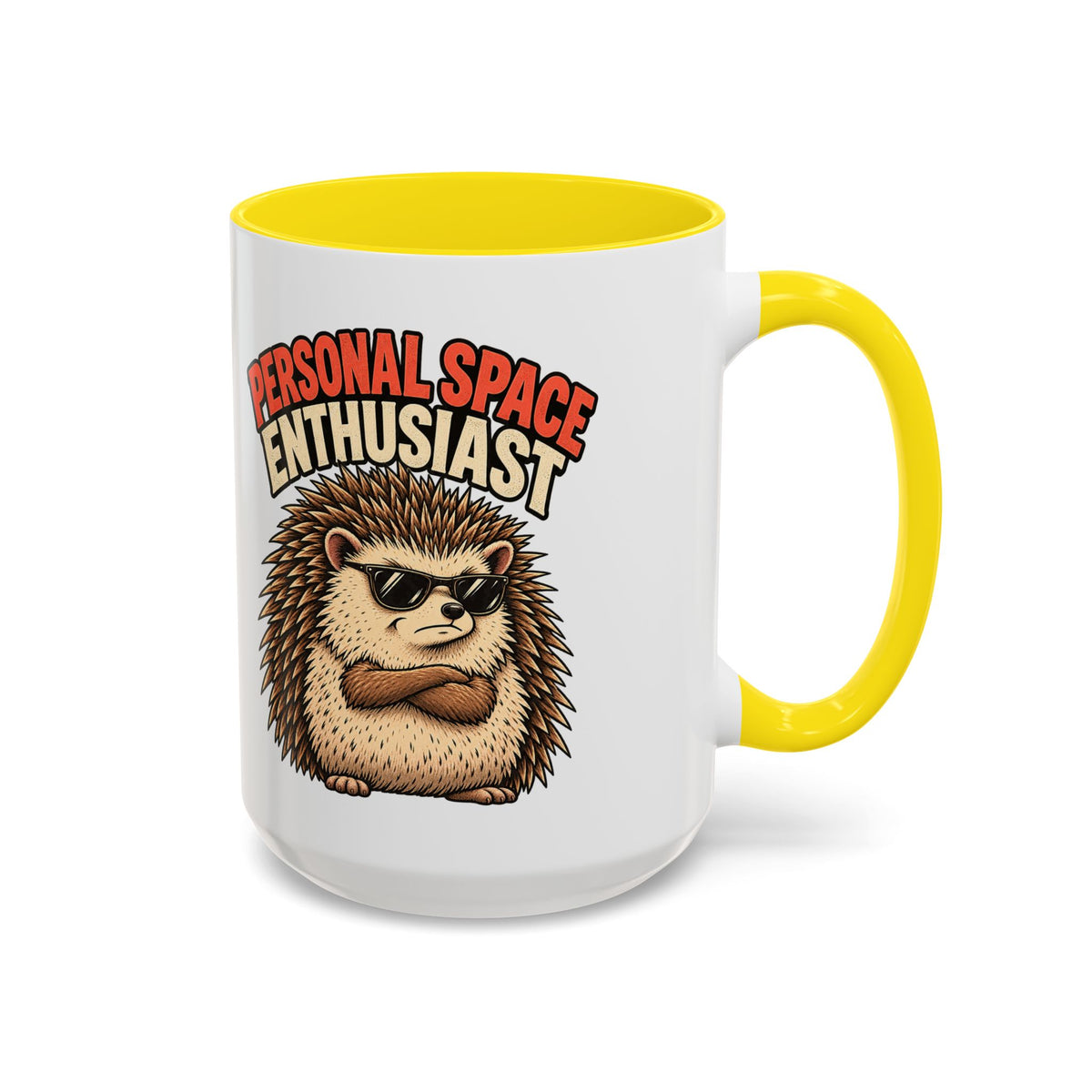 Funny And Witty "Personal Space Enthusiast" Accent Coffee Mug (11, 15oz)