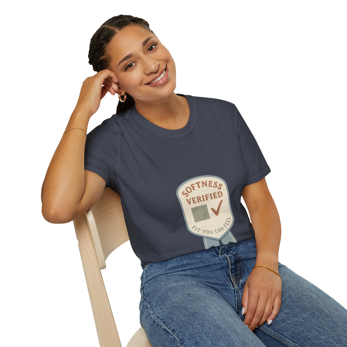 Softness Verified Badge T-Shirt — Cozy Comfort Graphic Tee - Trending Now - October 2026