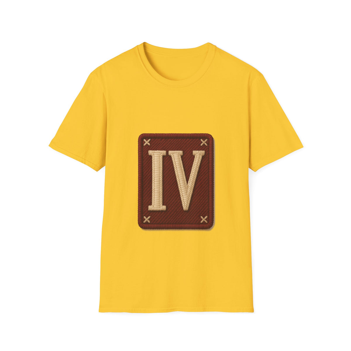 Roman Numeral IV Vintage Patch T-Shirt — Minimal Retro 4 Shirt - Trending Now - August 2026