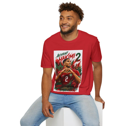 Achraf Hakimi #2 Soccer T-Shirt — Morocco Football Fan Tee