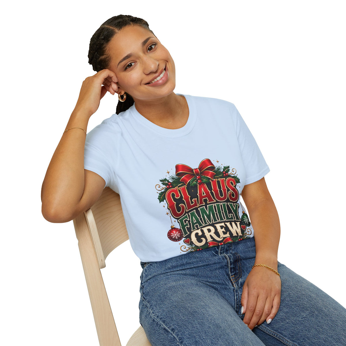 Claus Family Crew T-Shirt — Festive Christmas Holiday Tee