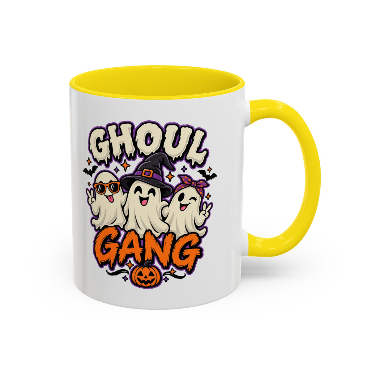 Ghoul Gang Coffee Mug — Cute Halloween Ghosts Accent Mug (11/15oz)