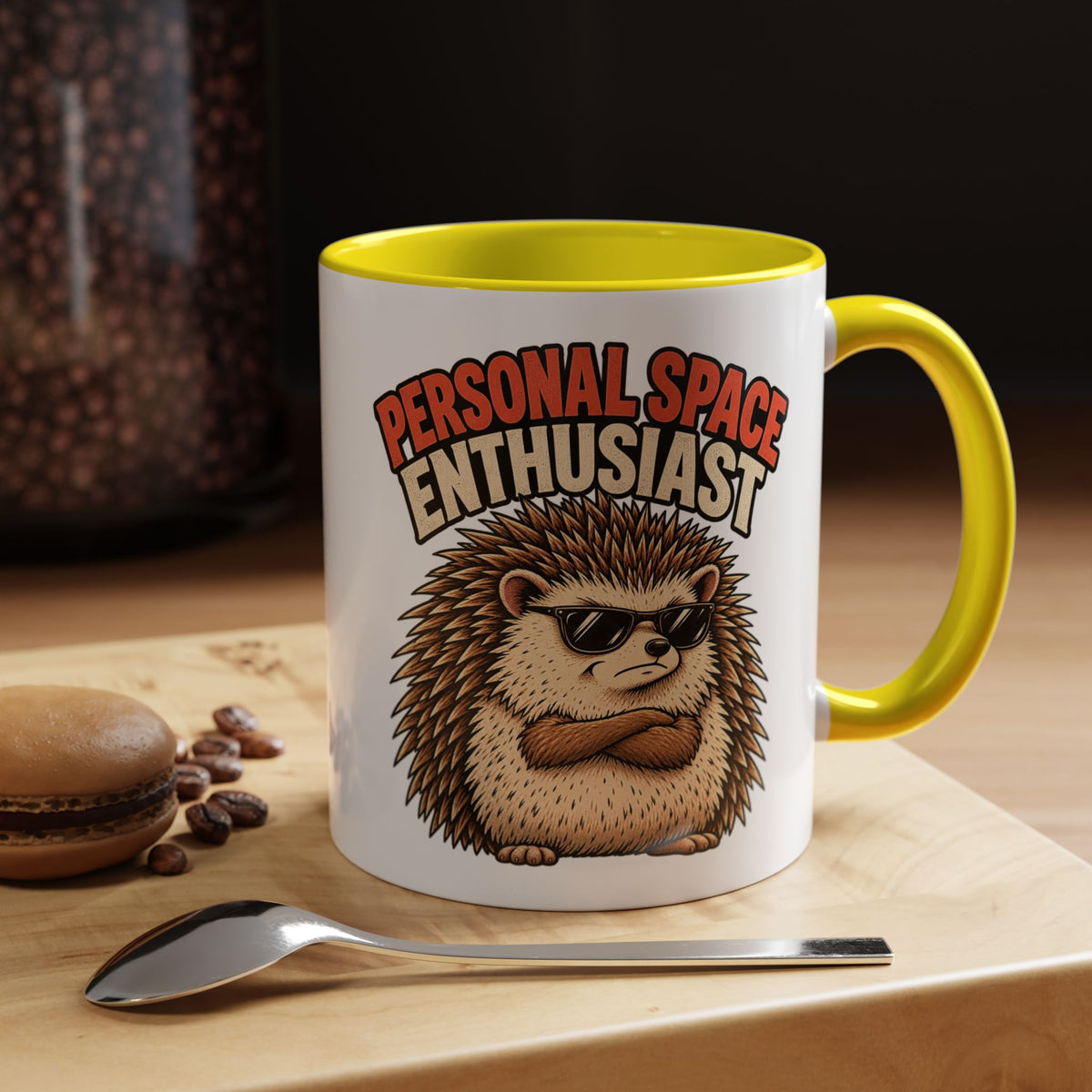Funny And Witty "Personal Space Enthusiast" Accent Coffee Mug (11, 15oz)