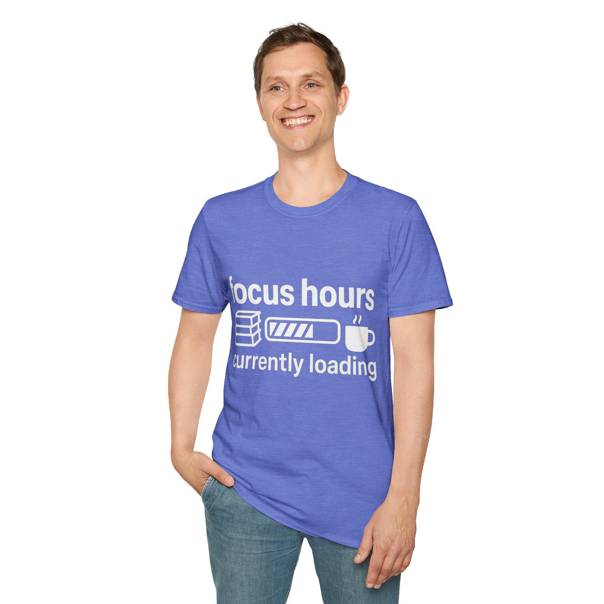 Focus Hours T-Shirt — "Focus Hours Currently Loading" Graphic Tee for Productivity & Remote Work - Trending Now - August 2026 Trends - Everyday T-Shirt