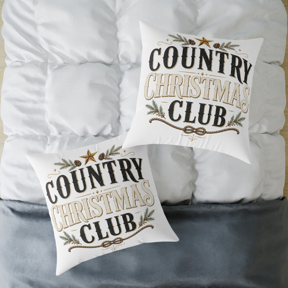 Country Christmas Club Pillow