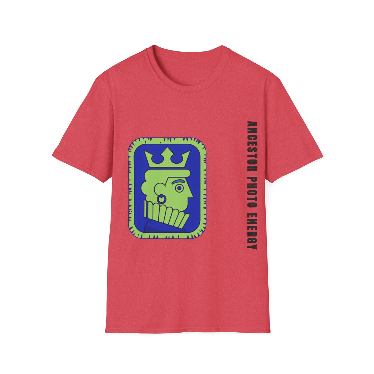 King Checkerboard Graphic T‑Shirt — Bold Green & Blue Chess King Design - Trending Now - September 2026