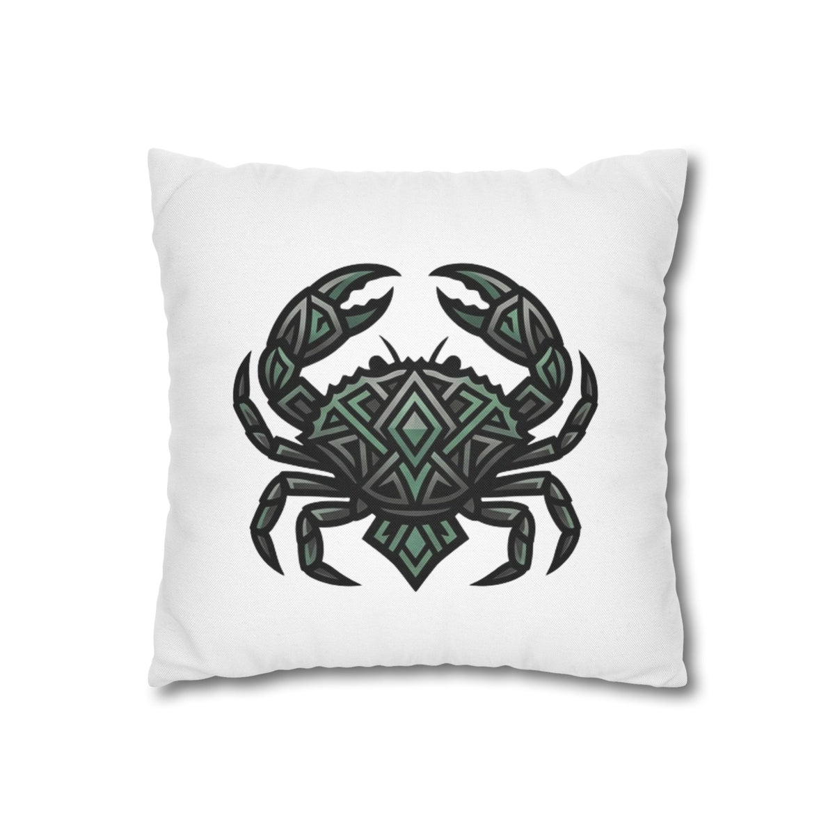 Cancer Zodiac Geometric Crab Throw Pillowcase — Coastal Zodiac Beach Decor