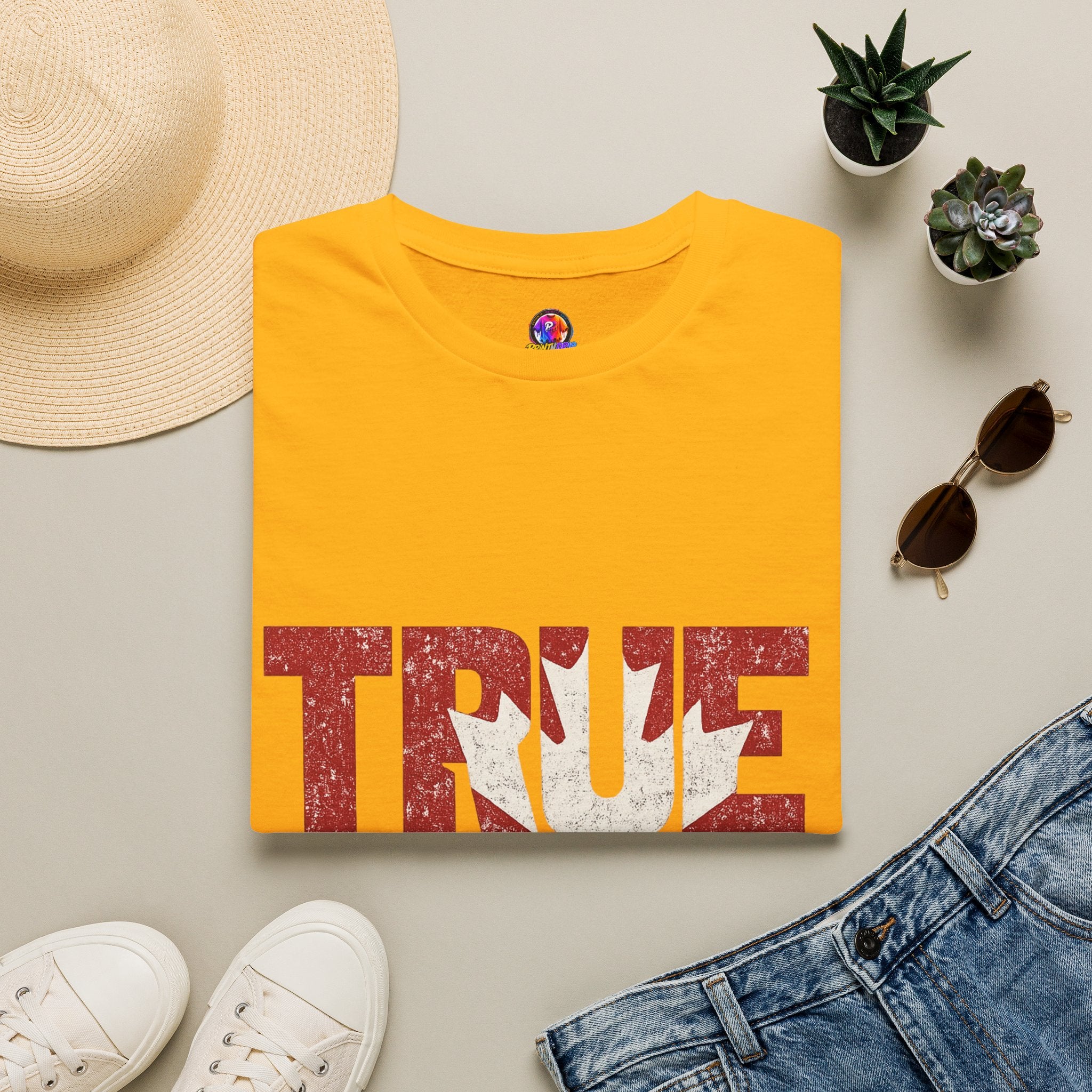 Canada True North Football T-Shirt — Vintage Canadian Leafs Sports Tee