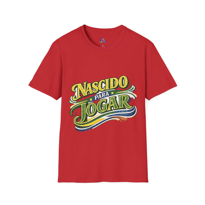Brazil T‑Shirt — Nascido Para Jogar Vintage Brazilian Soccer Graphic Tee