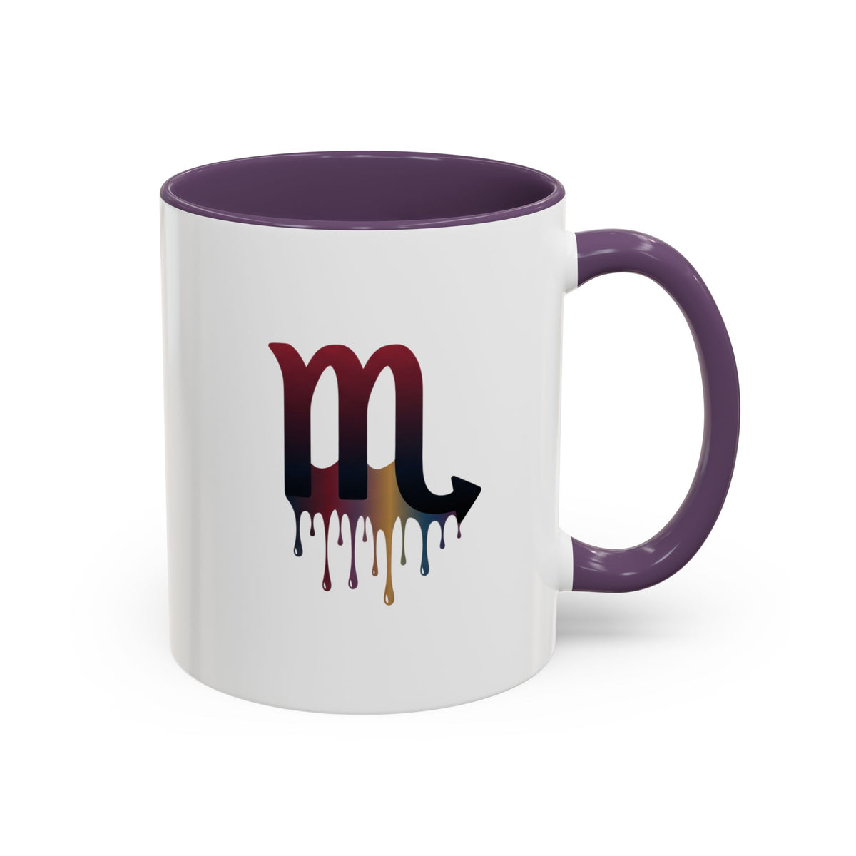 Scorpio Drip Accent Coffee Mug – Zodiac Scorpio Symbol Ceramic Mug