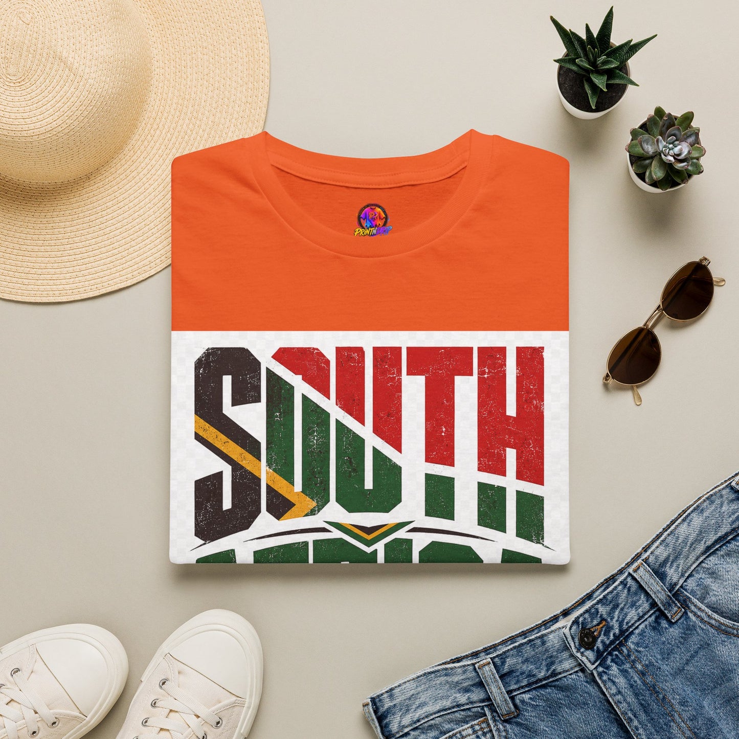 South Africa Soccer T-Shirt — Vintage Flag Football Fan Tee