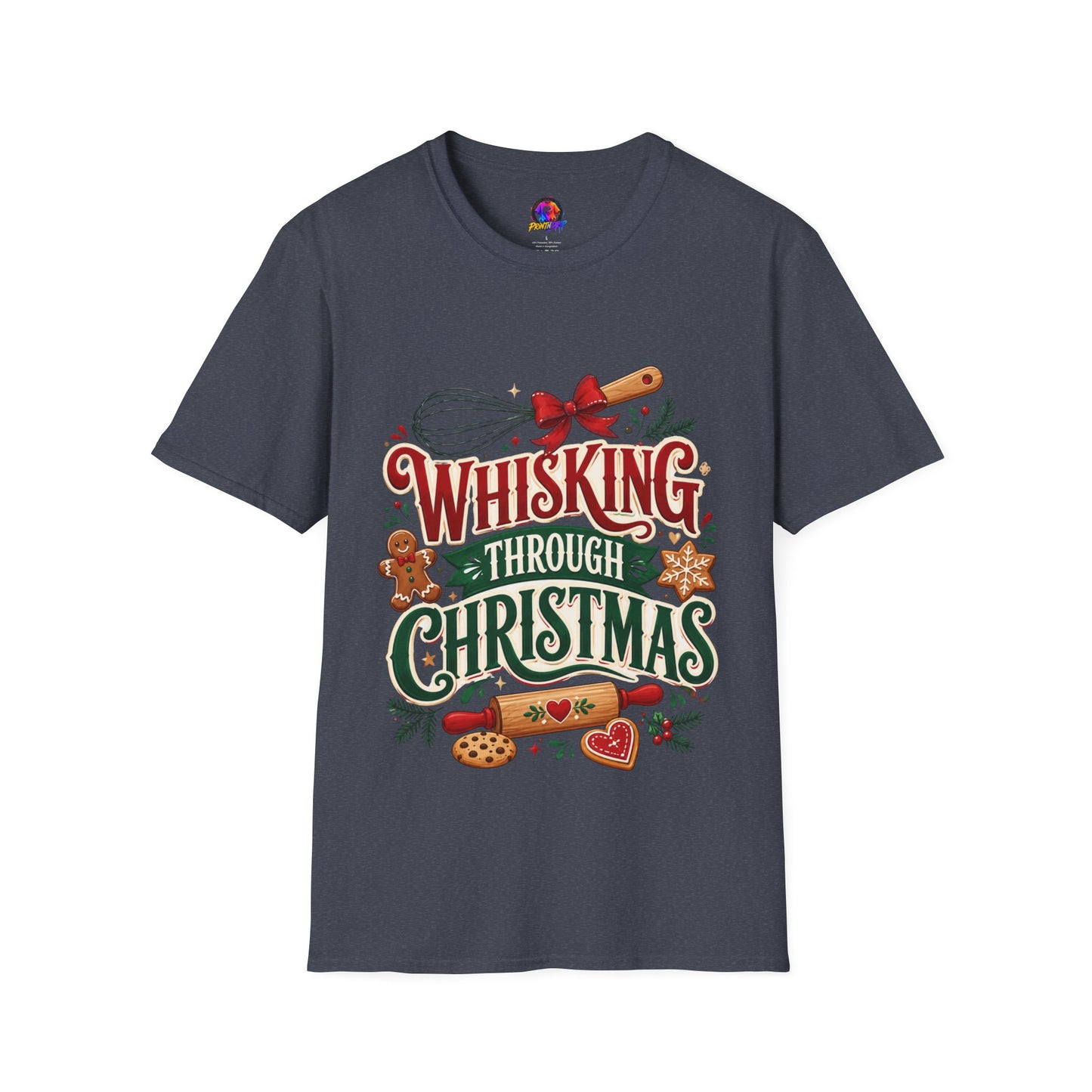 Christmas Baking T‑Shirt — "Whisking Through Christmas" Holiday Tee