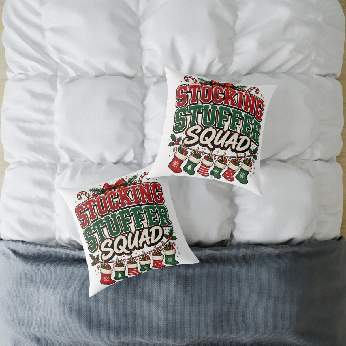 Stocking Stuffer Squad Christmas Pillow