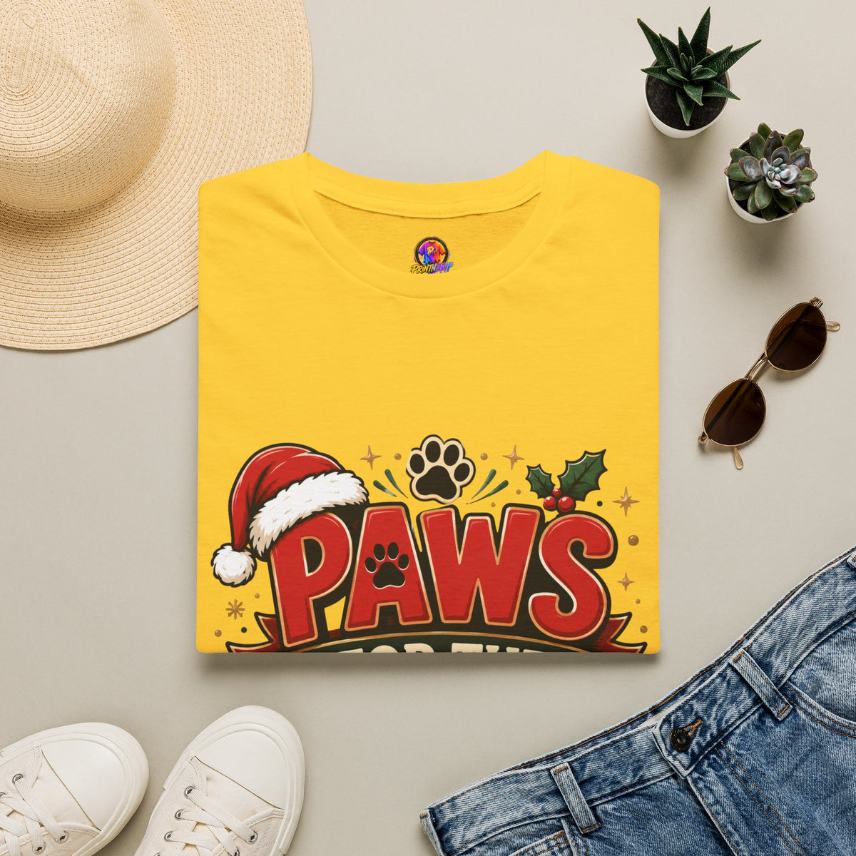 Paws for the Holidays T-Shirt — Festive Christmas Pet Lover Tee