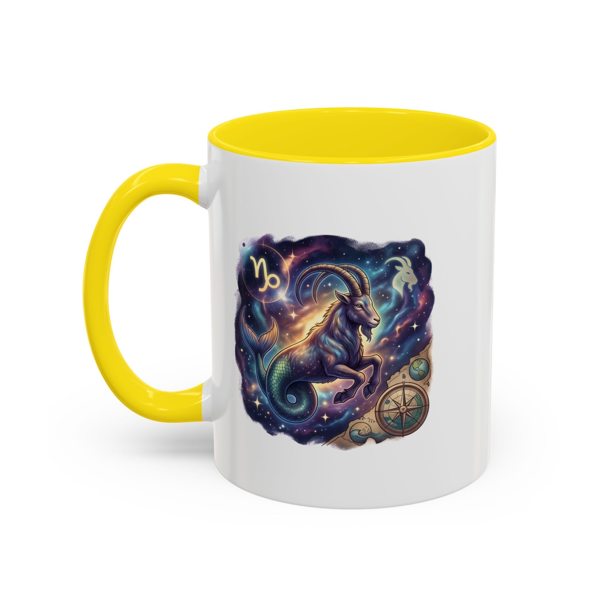 Capricorn Zodiac Coffee Mug — Celestial Goat Astrology Accent Mug