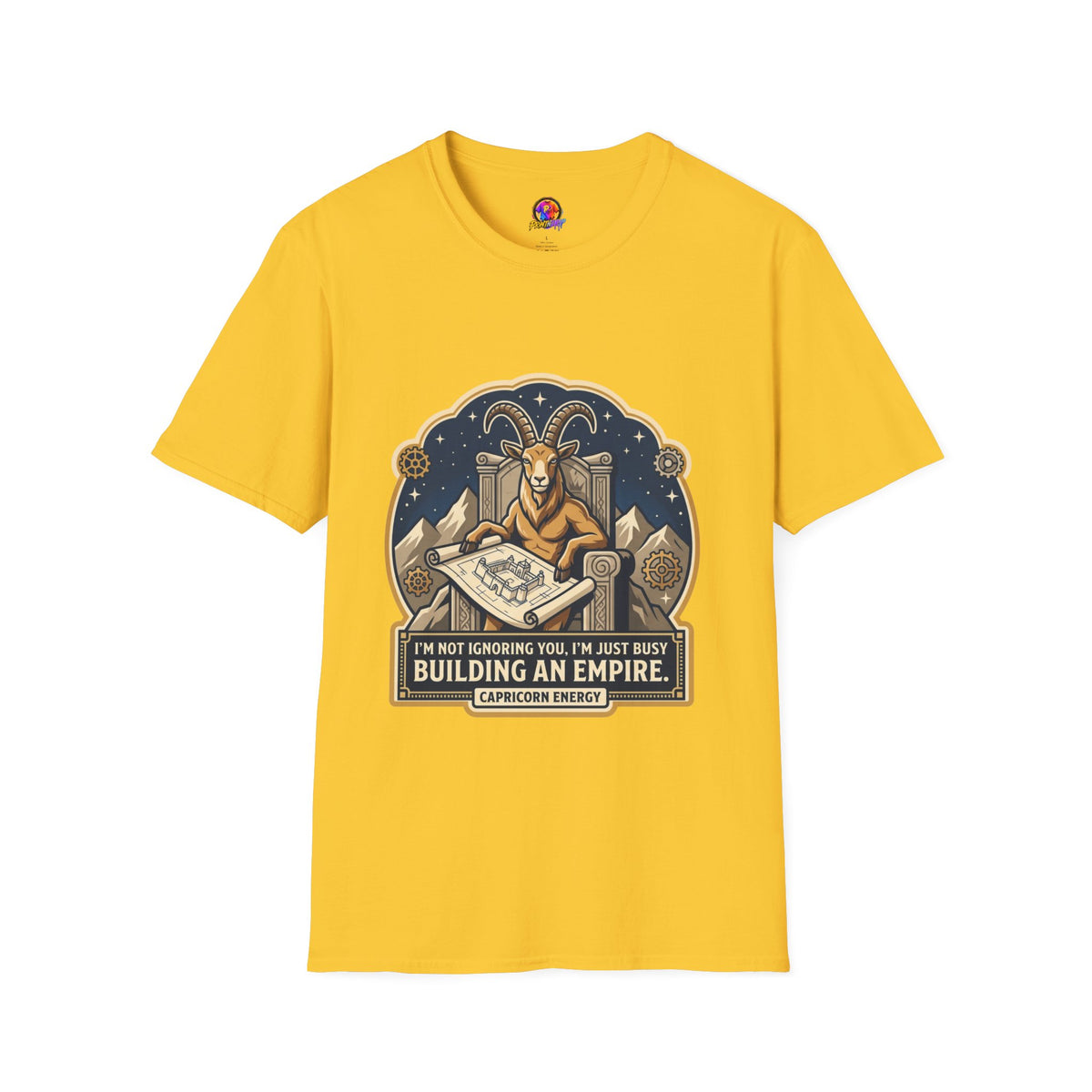 Capricorn Zodiac T-Shirt — "Building an Empire" Goat Horoscope Tee