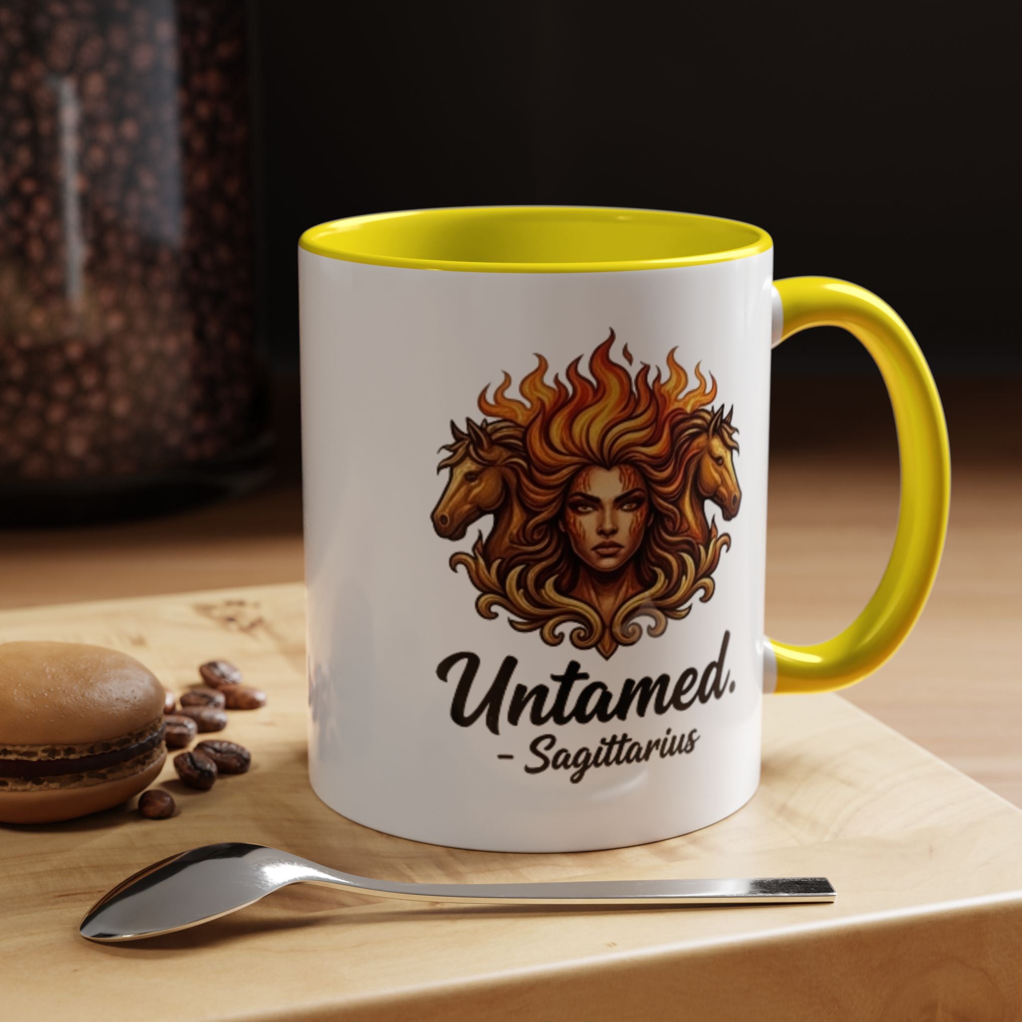 Untamed Sagittarius Accent Coffee Mug – Zodiac Astrology Gift (11/15oz)
