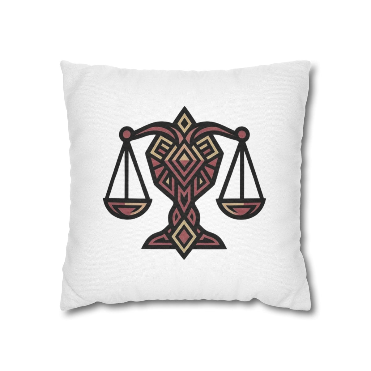 Libra Scales Decorative Pillowcase – Zodiac Balance Throw Pillow Cover