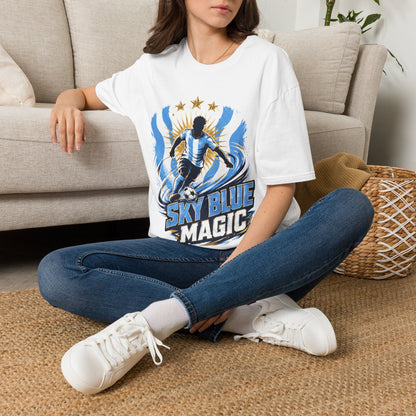 Argentina Sky Blue Magic Soccer T-Shirt — Argentinian Football Player Graphic Tee