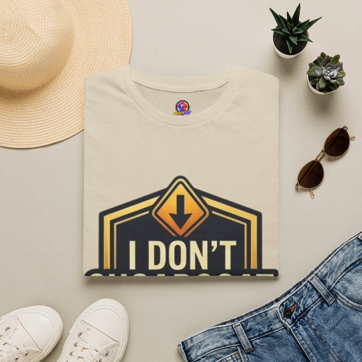 I Don’t Sugarcoat T-Shirt — Bold Caution Sign Graphic Tee (Proceed With Caution)