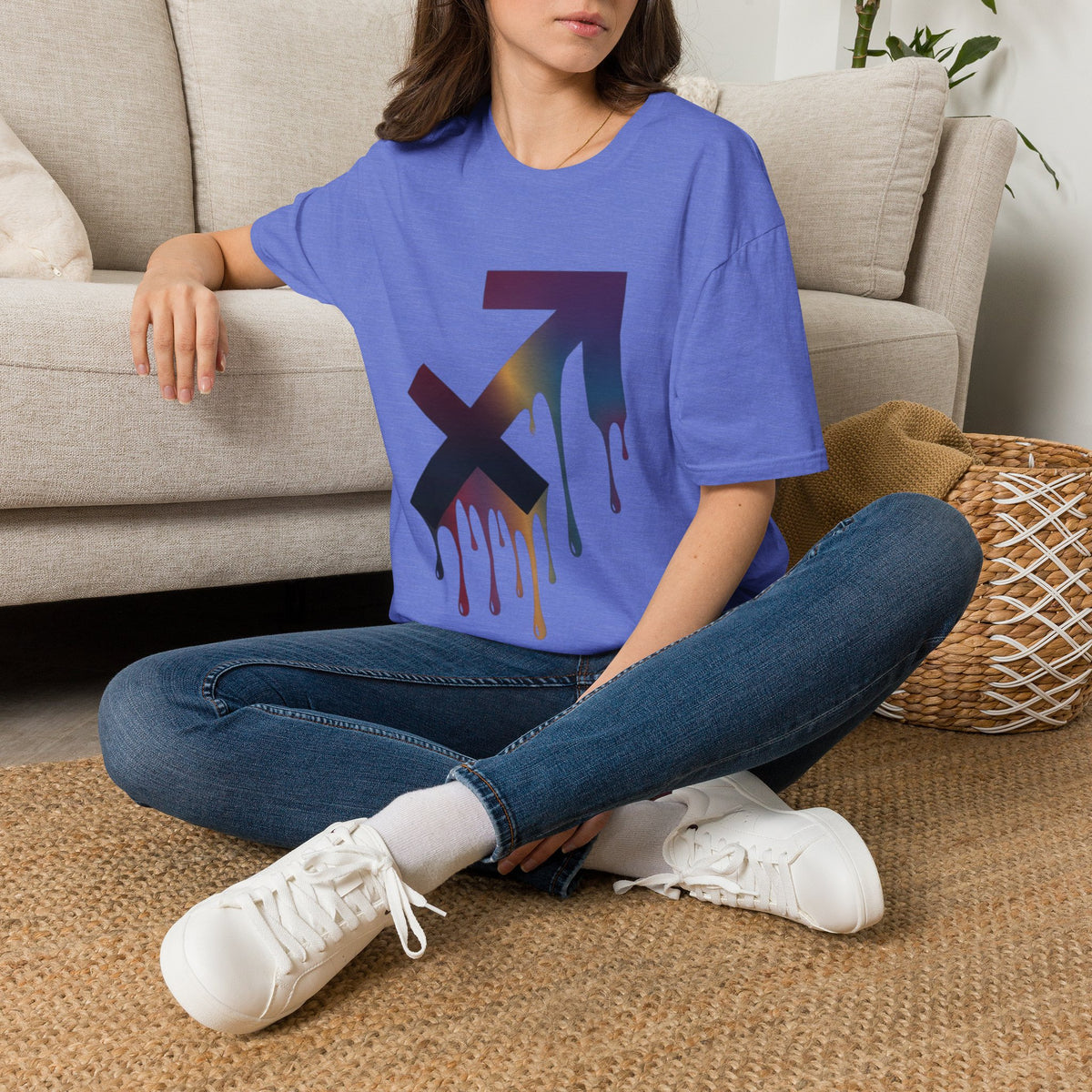 Sagittarius Drip T-Shirt — Gradient Astrological Arrow Tee