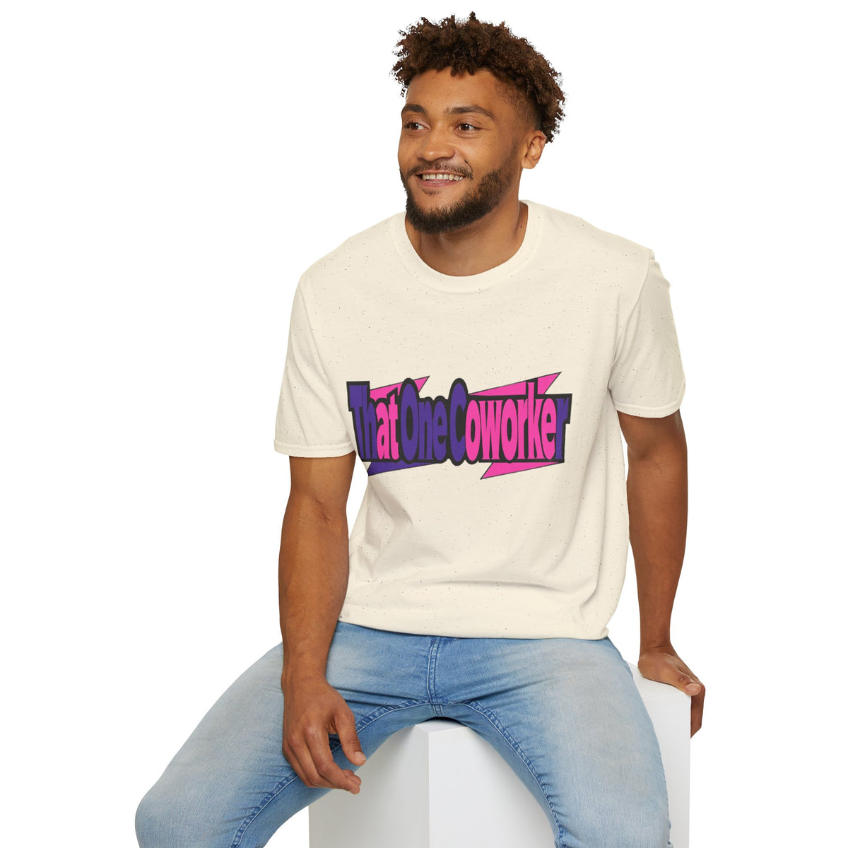 T-Shirt — Retro Pink & Purple 'That One Coworker' Graphic Tee - Trending Now - August 2026