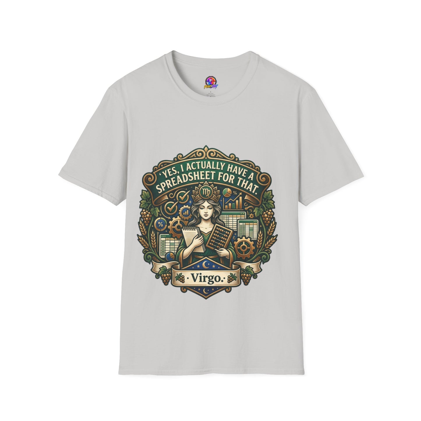 Virgo Zodiac T‑Shirt — "Yes, I Actually Have a Spreadsheet for That"