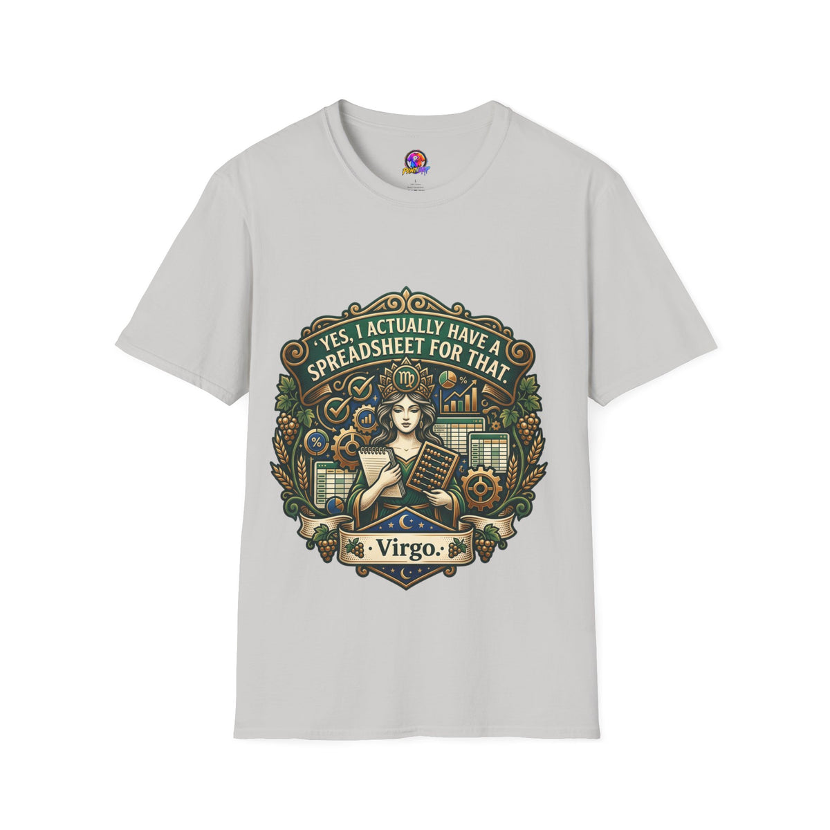 Virgo Zodiac T‑Shirt — "Yes, I Actually Have a Spreadsheet for That"