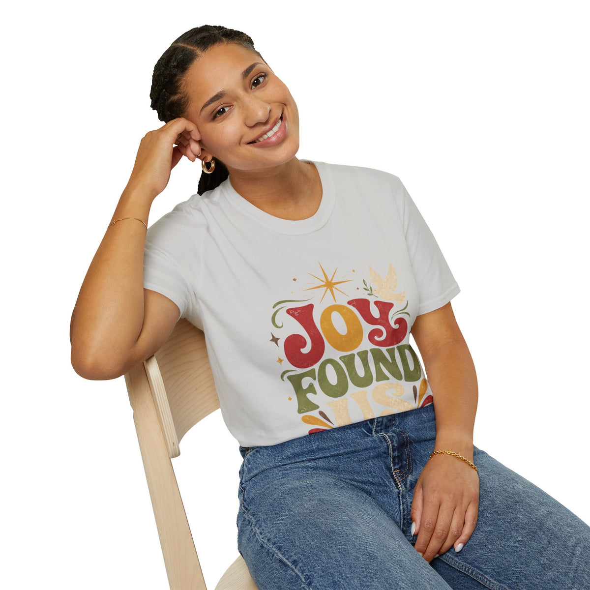 Joy Found Us T‑Shirt — Retro Christmas Holiday Graphic Tee