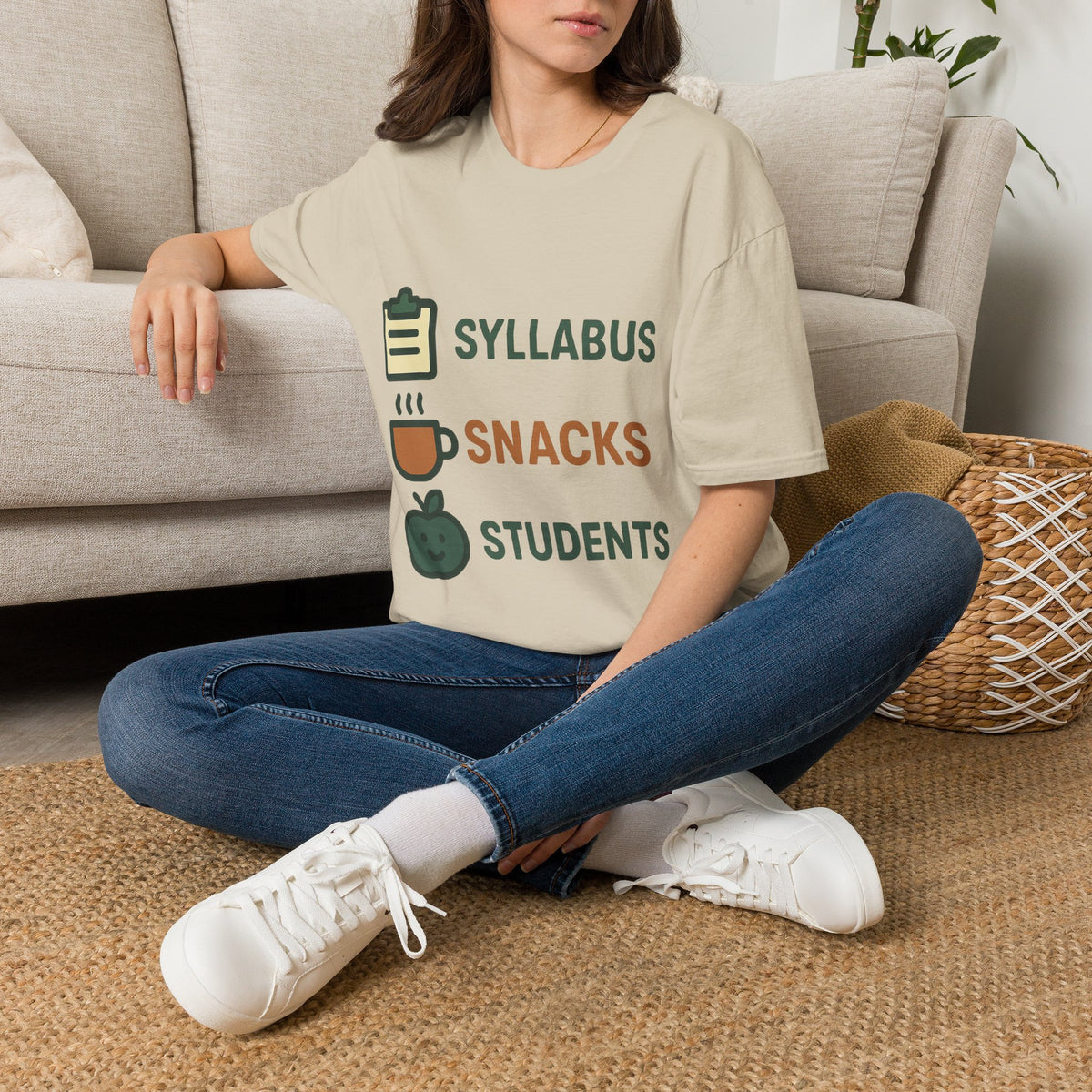 Syllabus Snacks Students Graphic Tee — Funny Teacher & Student Back-to-School T-Shirt - Trending Now - August 2026