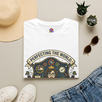 Virgo T‑Shirt — "Perfecting the World One Correction at a Time" Zodiac Tee