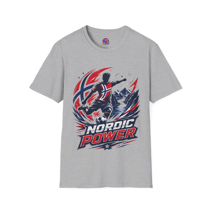 Norway Nordic Power T-Shirt — Viking Flag Silhouette Graphic Tee