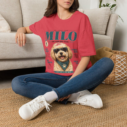 Milo 'The Good Boy Issue' T-Shirt — Cute Dog Magazine Cover Tee