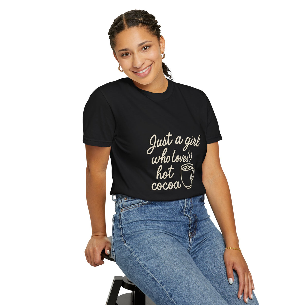 Hot Cocoa Lover T-Shirt — "Just a Girl Loves Hot Cocoa" Graphic Tee - Trending Now - October 2026