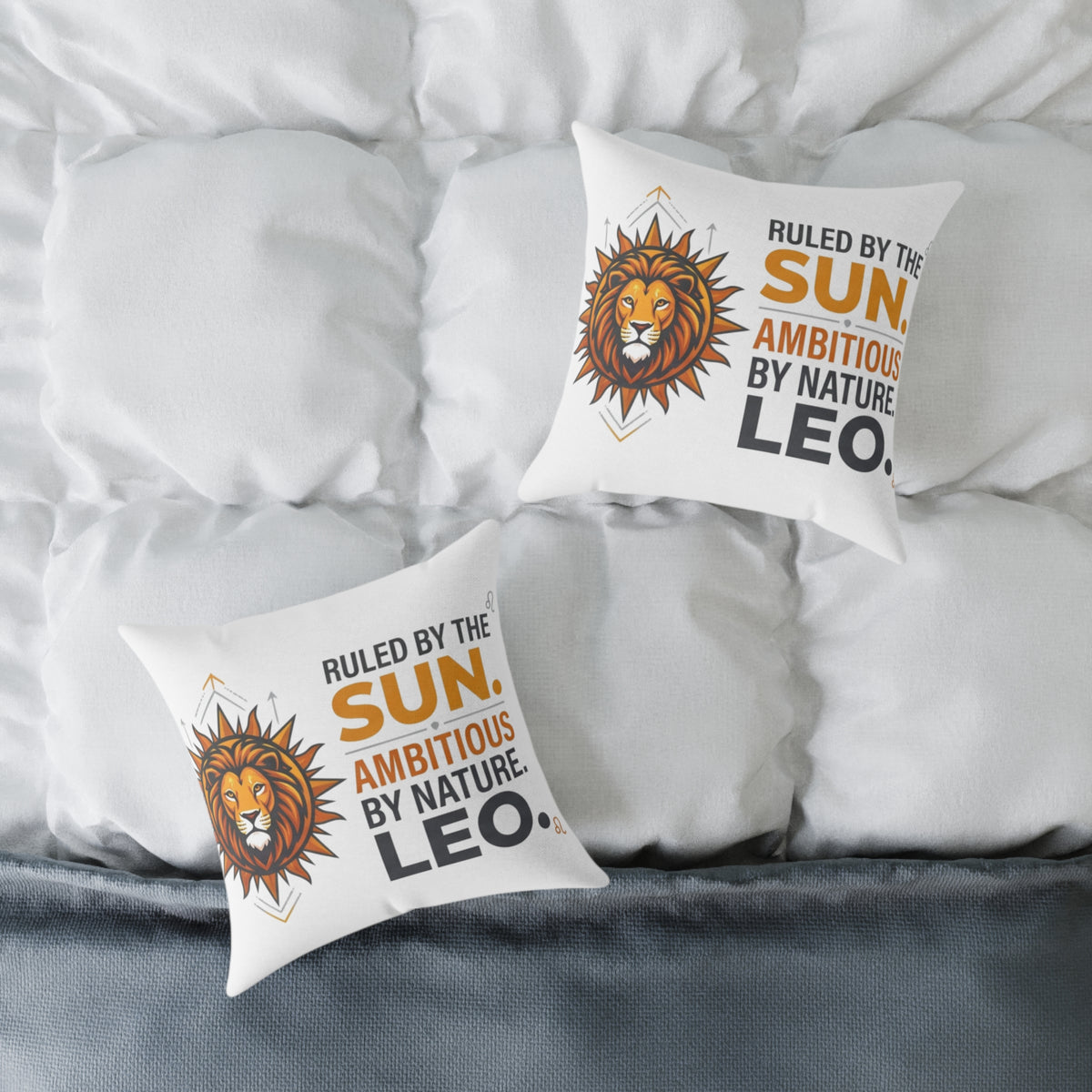 Leo Zodiac Ruled By The Sun Square Poly Canvas Pillow