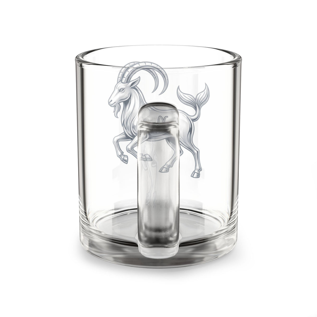 Capricorn Glass Mug — 10oz Zodiac Goat Coffee Cup