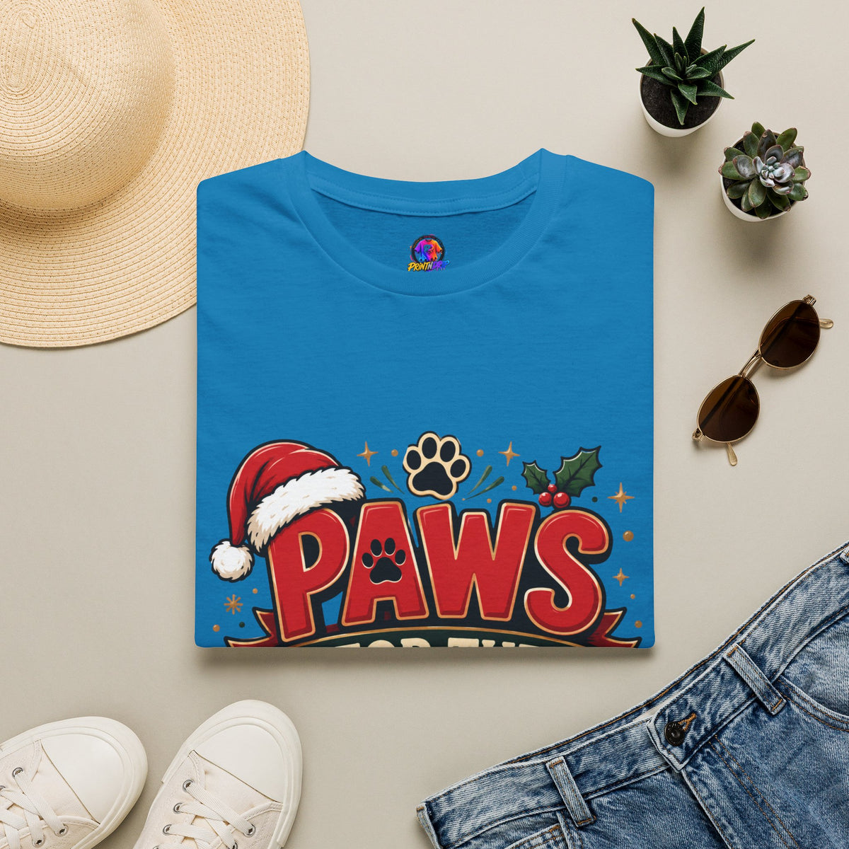 Paws for the Holidays T-Shirt — Festive Christmas Pet Lover Tee