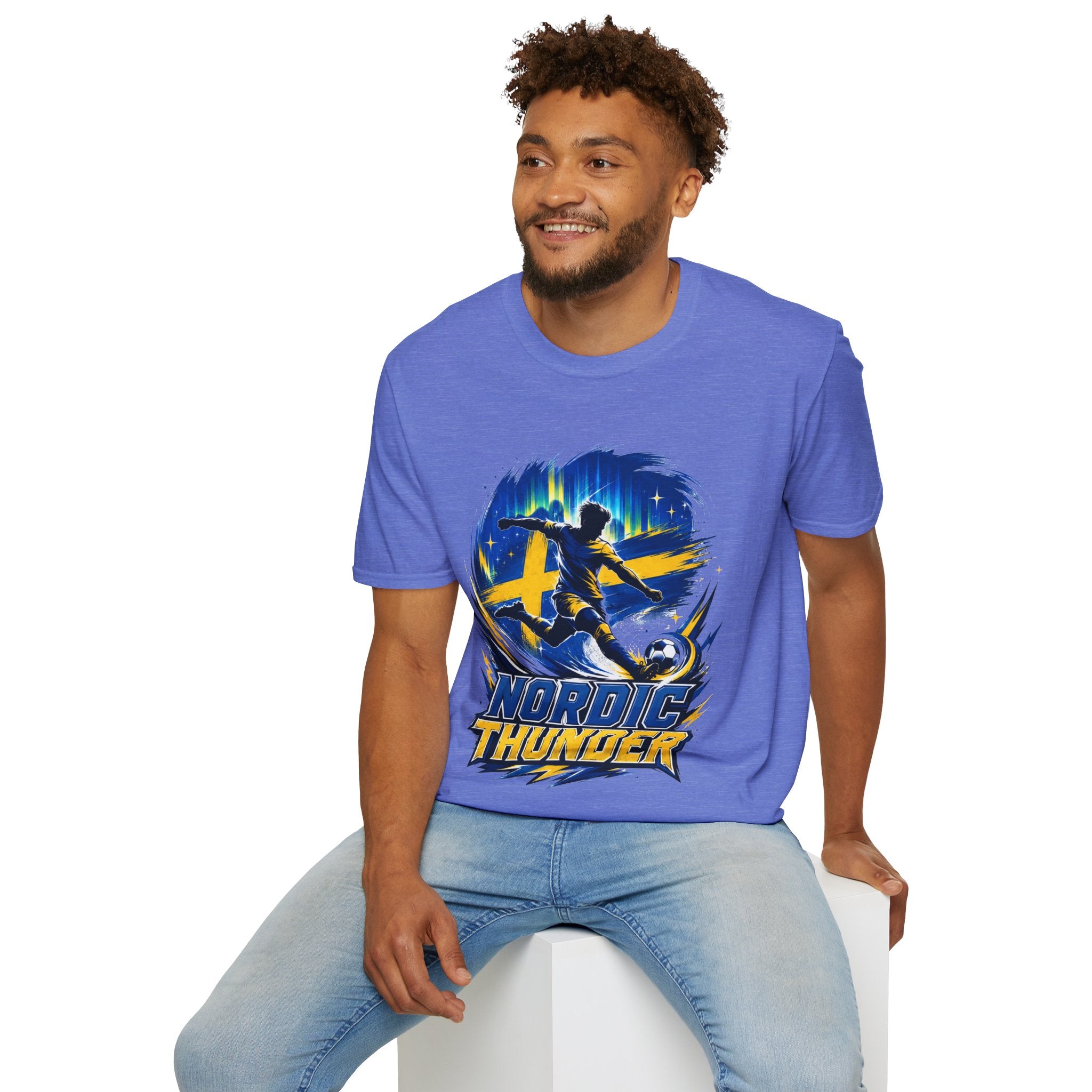 Sweden Nordic Thunder Soccer T-Shirt — Sweden Football Fan Tee