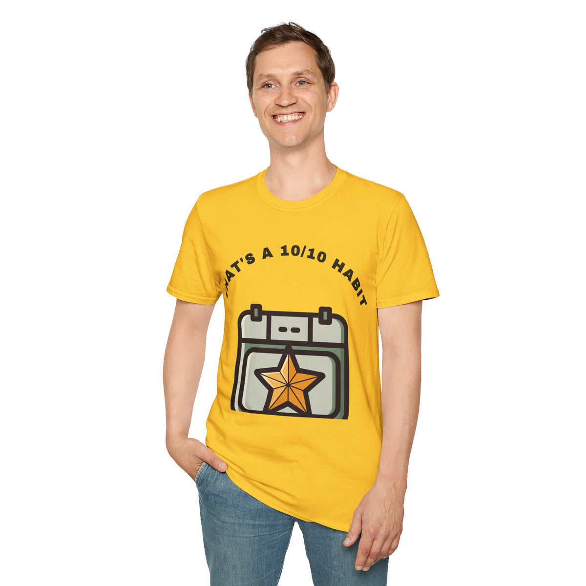 T-Shirt — "That's a 10/10 Habit" Star Patch Graphic Tee - Trending Now - September 2026