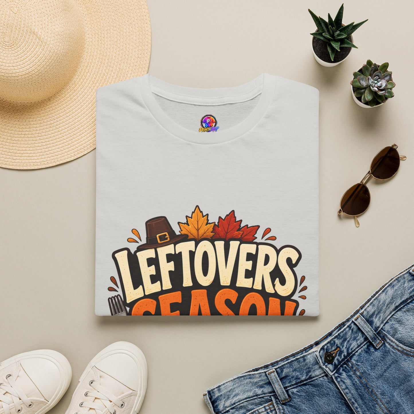 Leftovers Season T-Shirt — Funny Thanksgiving Turkey & Pie Graphic Tee