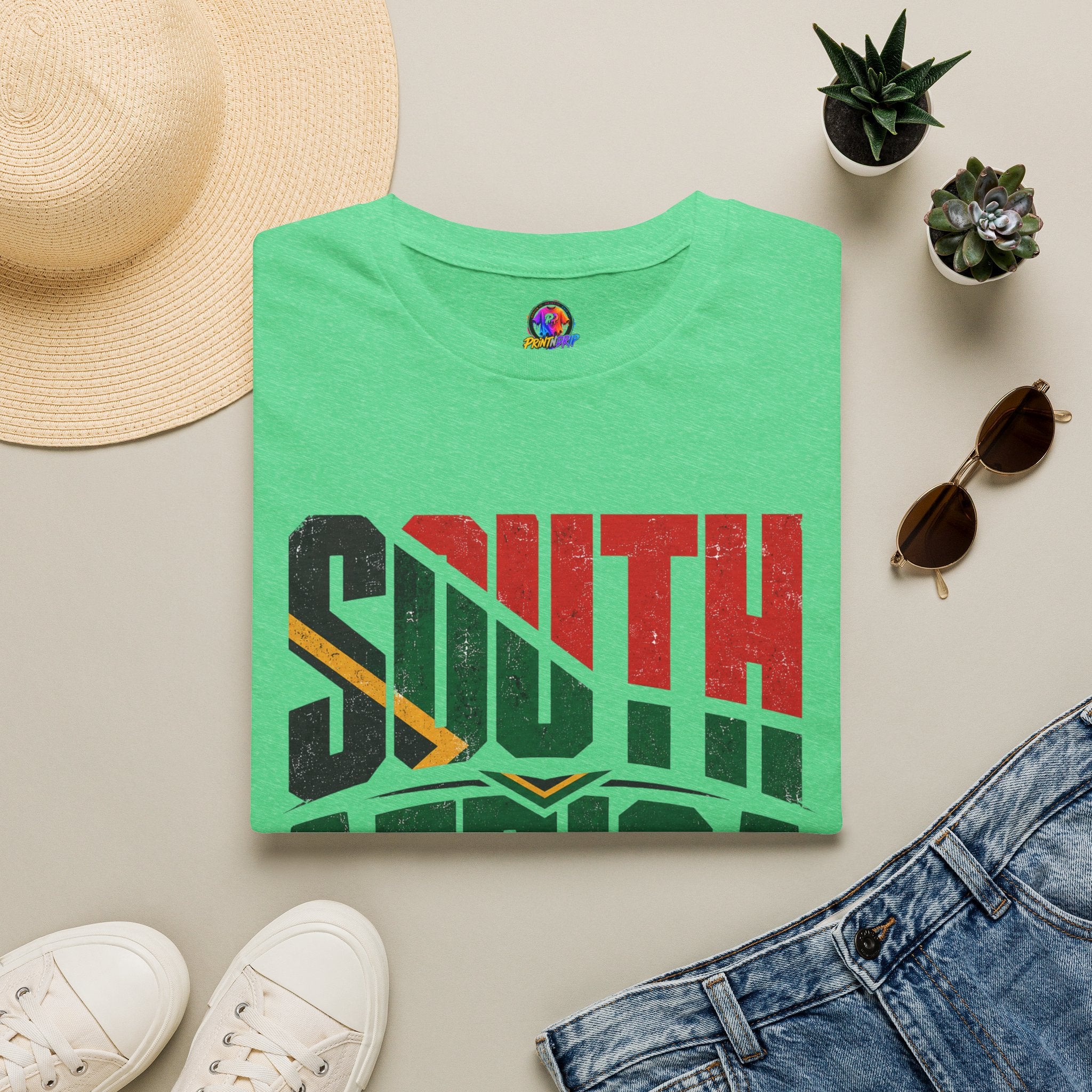 South Africa Soccer T-Shirt — Vintage Flag Football Fan Tee