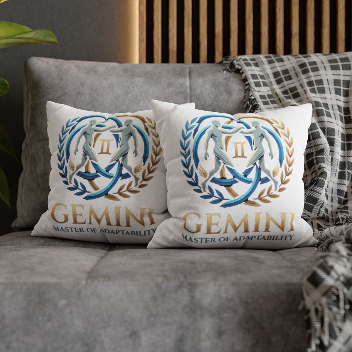 Gemini Zodiac Pillowcase — Master of Adaptability Decorative Throw Pillow Cover